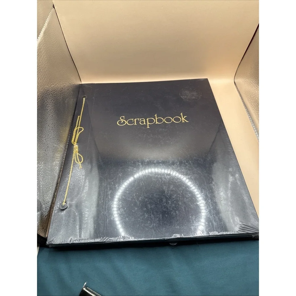 Scrapbook Thompson NAVY Postbound String Tied‎ 100 Jumbo Pages 14.5
